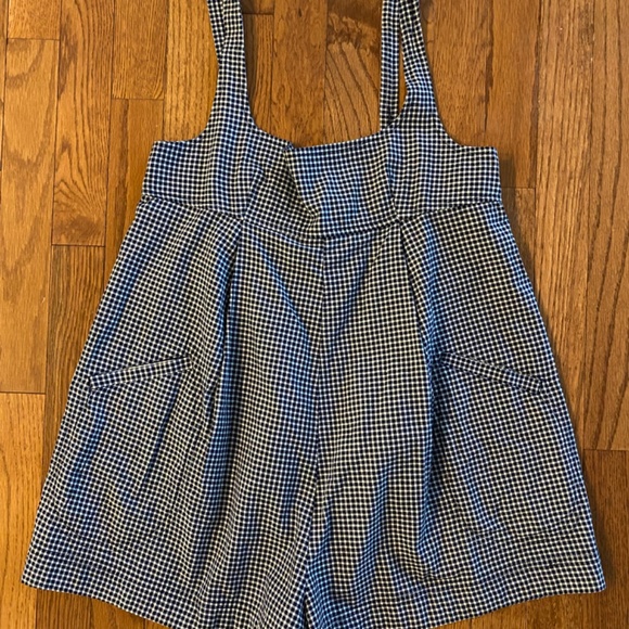 Free people plaid Billie romper - Picture 3 of 4